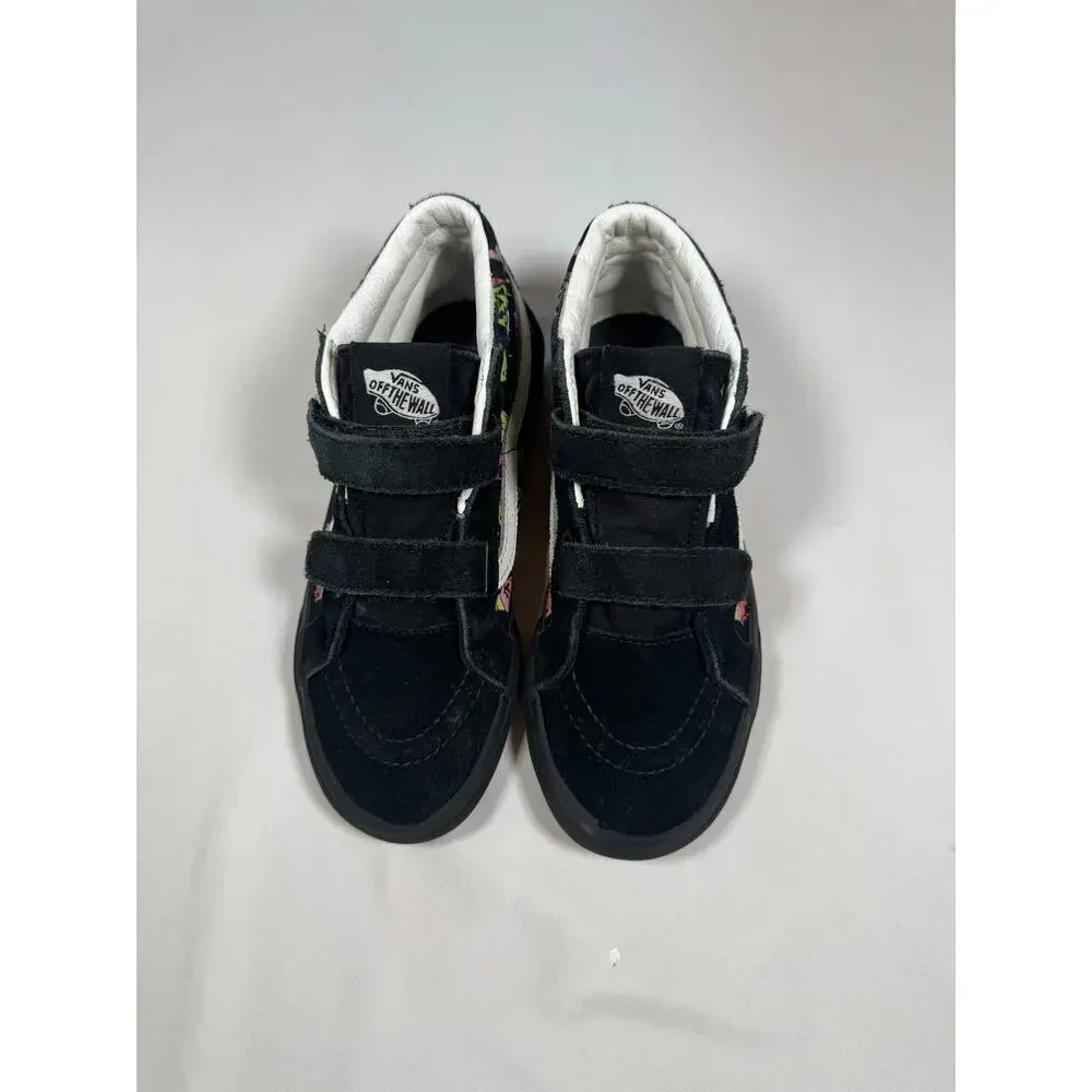 VANS  SK8-MID Hook loop SNEAKER Kids 3 TRIPPY DRIP BLACK GLOW IN THE DARK